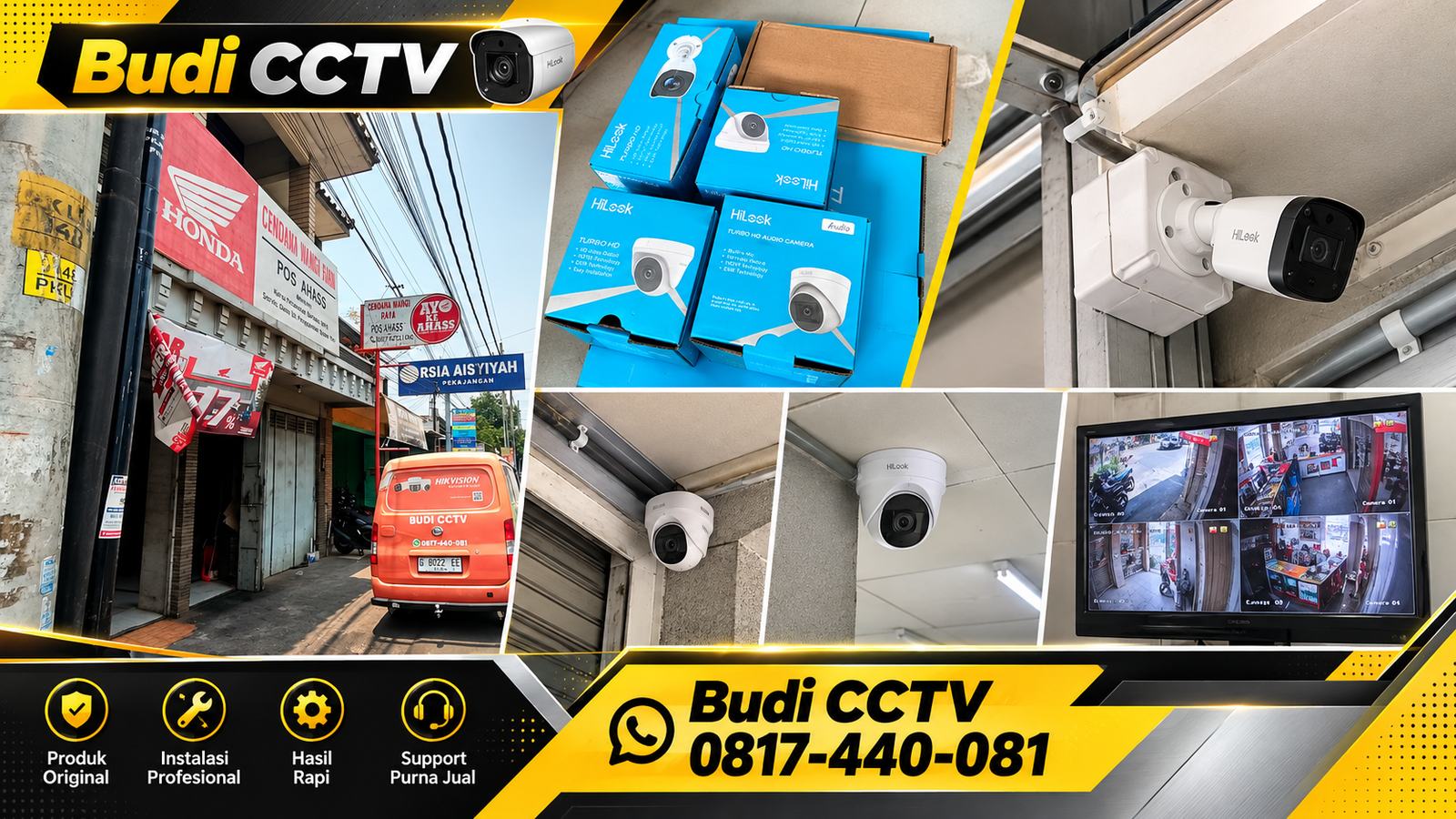 Pemasangan CCTV Hilook Pada Bengkel Motor di Cirebon dengan Panduan Penggunaan Sistem