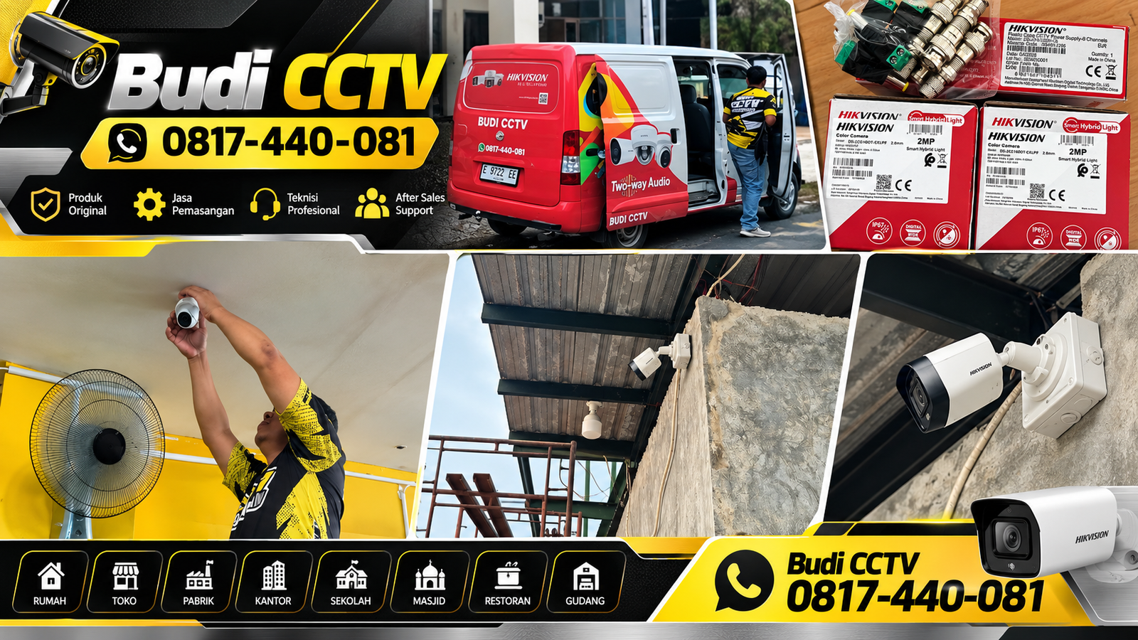 Pemasangan CCTV Hikvision untuk Gudang di Cirebon Disertai Panduan Pengoperasian Sistem