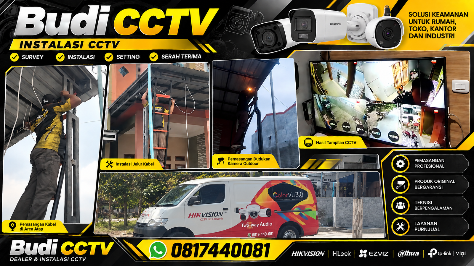 Instalasi CCTV Hikvision Cirebon oleh Budi CCTV, Dukungan Teknologi Modern