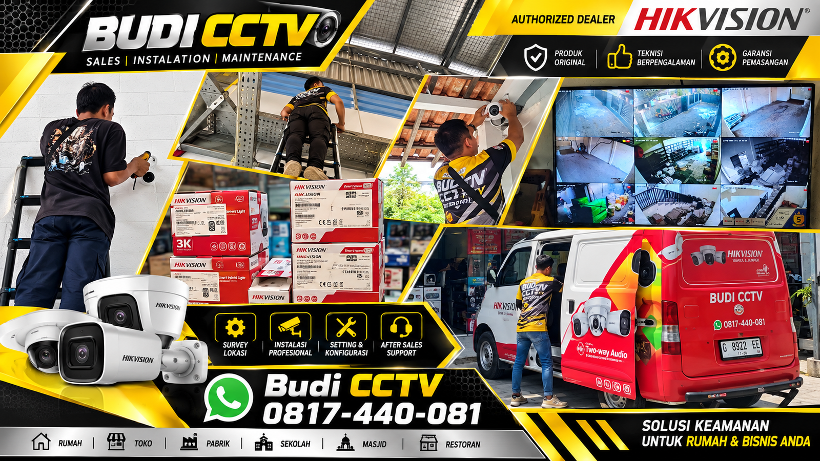 Instalasi CCTV Hikvision Cirebon untuk Gudang dengan Standar Kerapian