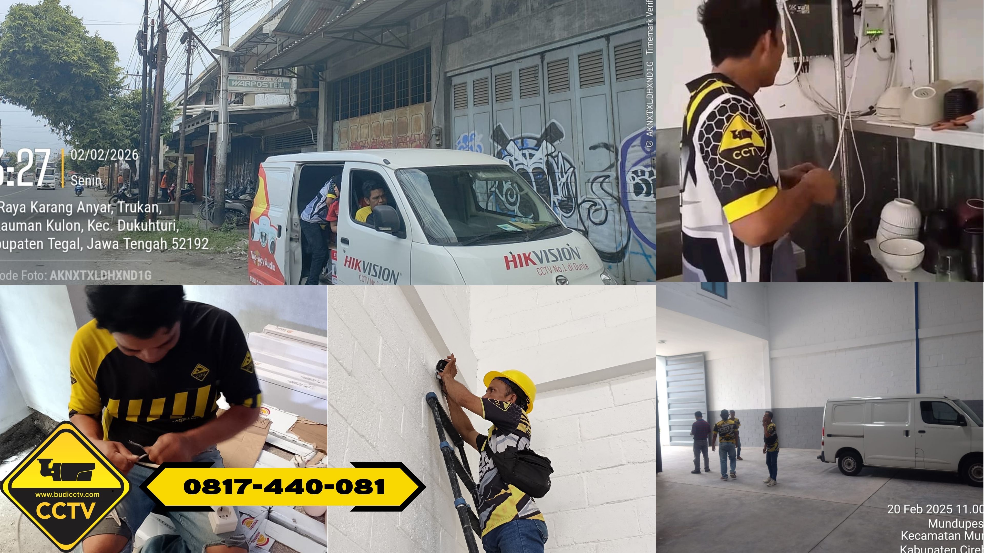 Pemasangan CCTV Hikvision 8 Channel Smart Hybrid Light 5MP di Perusahaan Area Indramayu
