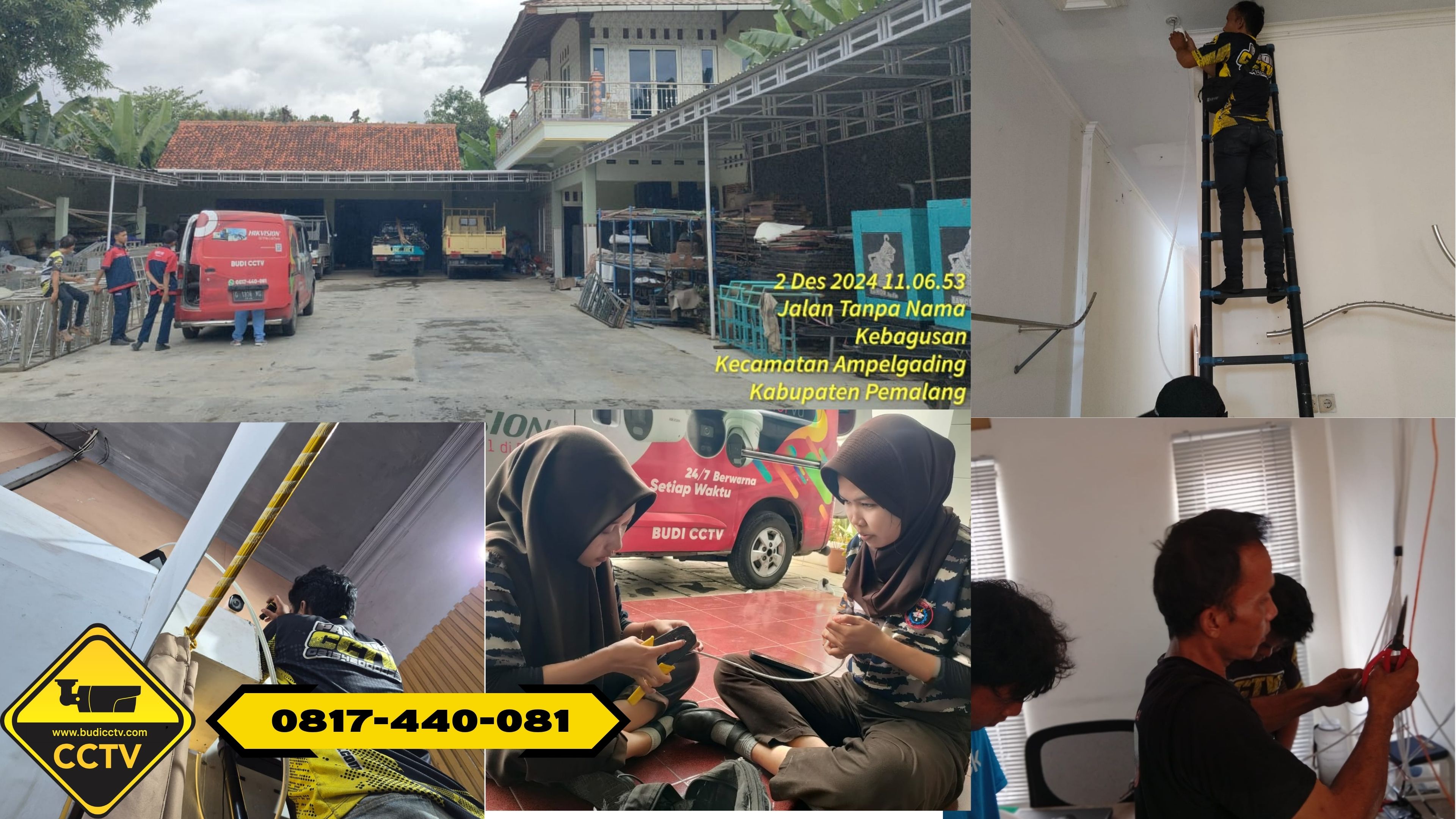 Pasang CCTV Hikvision 16 Channel Smart Hybrid Light 2MP di Perusahaan Area Cirebon