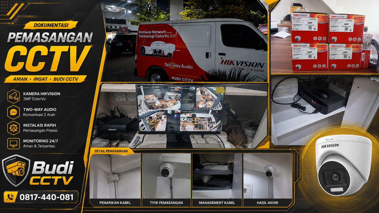 Pemasangan CCTV Hikvision di Gudang Cirebon, Optimalkan Produktivitas