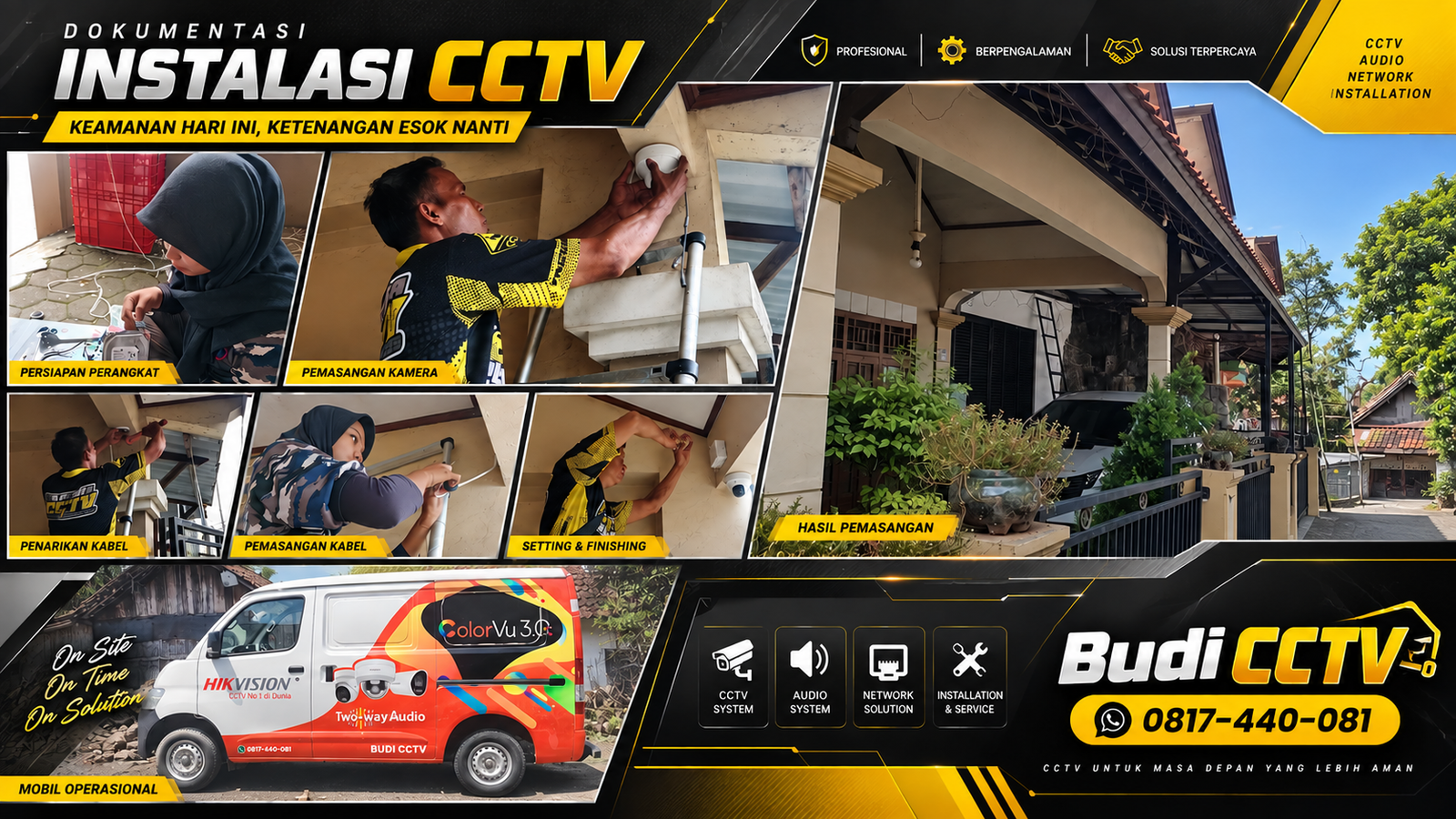 Pemasangan CCTV HiLook IP Camera di Rumah Cirebon