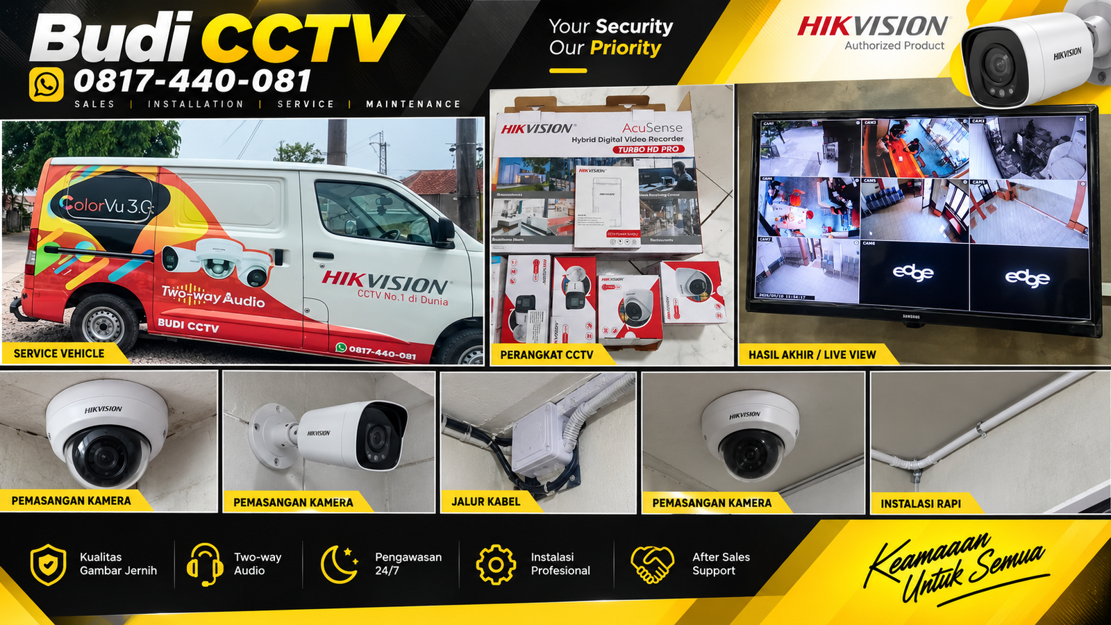 Instalasi CCTV Hikvision di Kafe Cirebon, Dukungan Integrasi Sistem Keamanan