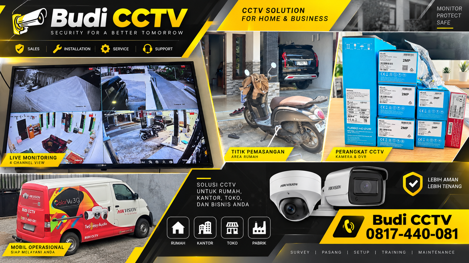 Instalasi CCTV HiLook di Cirebon dengan Integrasi Sistem yang Mudah